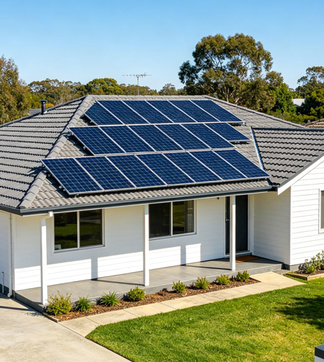 Pre installed solar energy system for new residential buildings