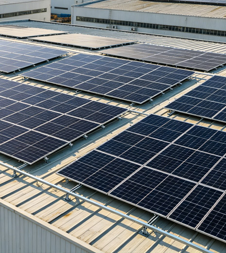 Large scale factory rooftop solar energy project